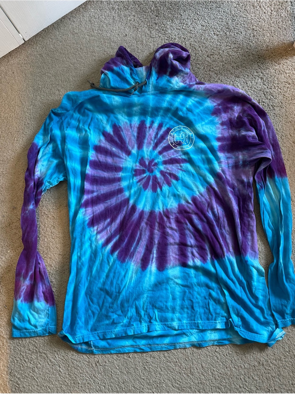 Tie-Dye Blue & Purple Puppie Love Hoodie t Shirt